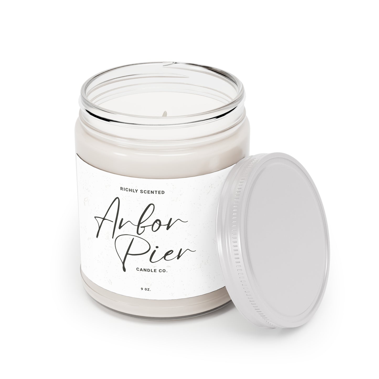 Signature Soy Glass Scented Candle 9oz | Arbor Pier