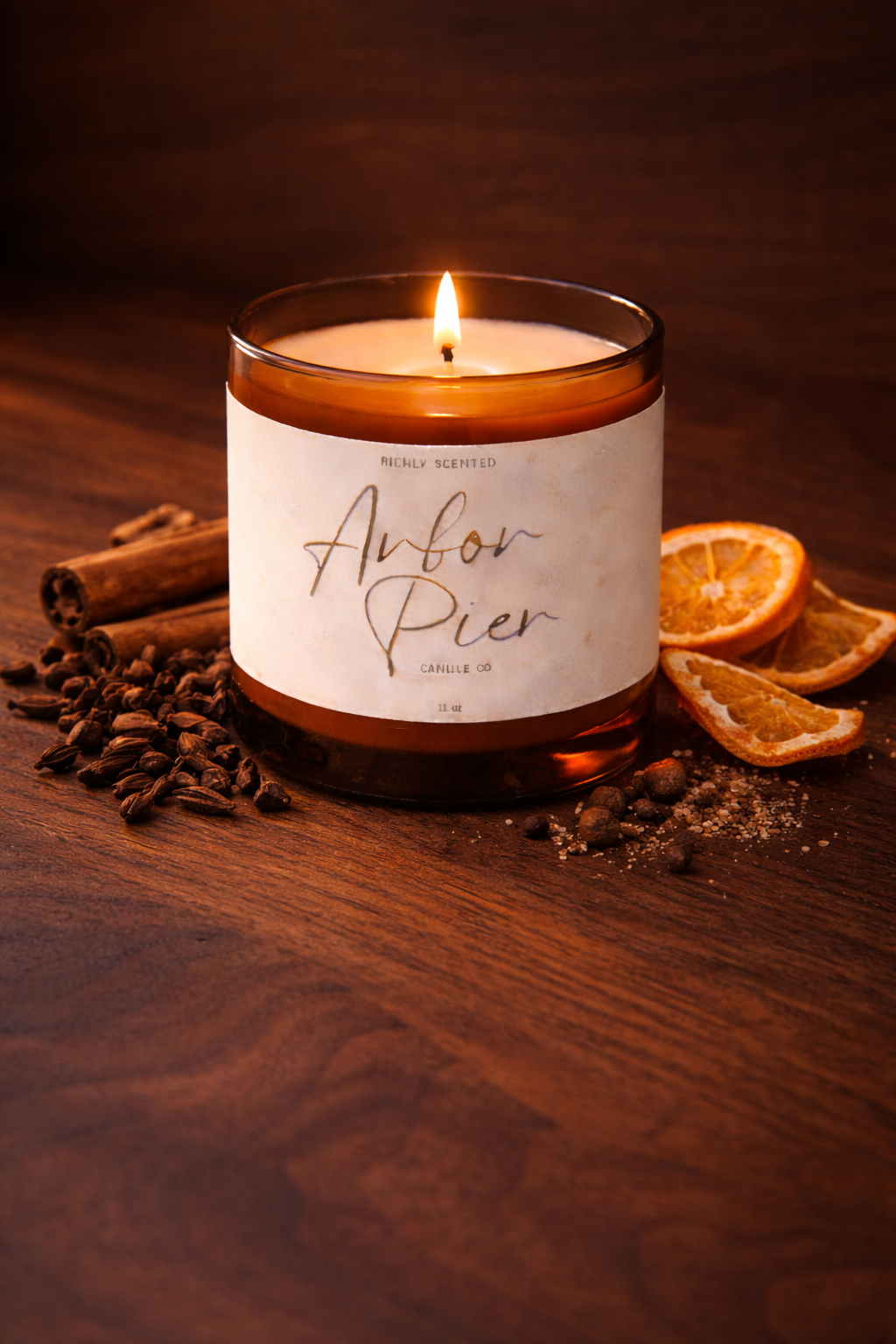 Comfort Spice Scented Candle | Deep Warm Rich Spiced Cozy Scent | Arbor Pier