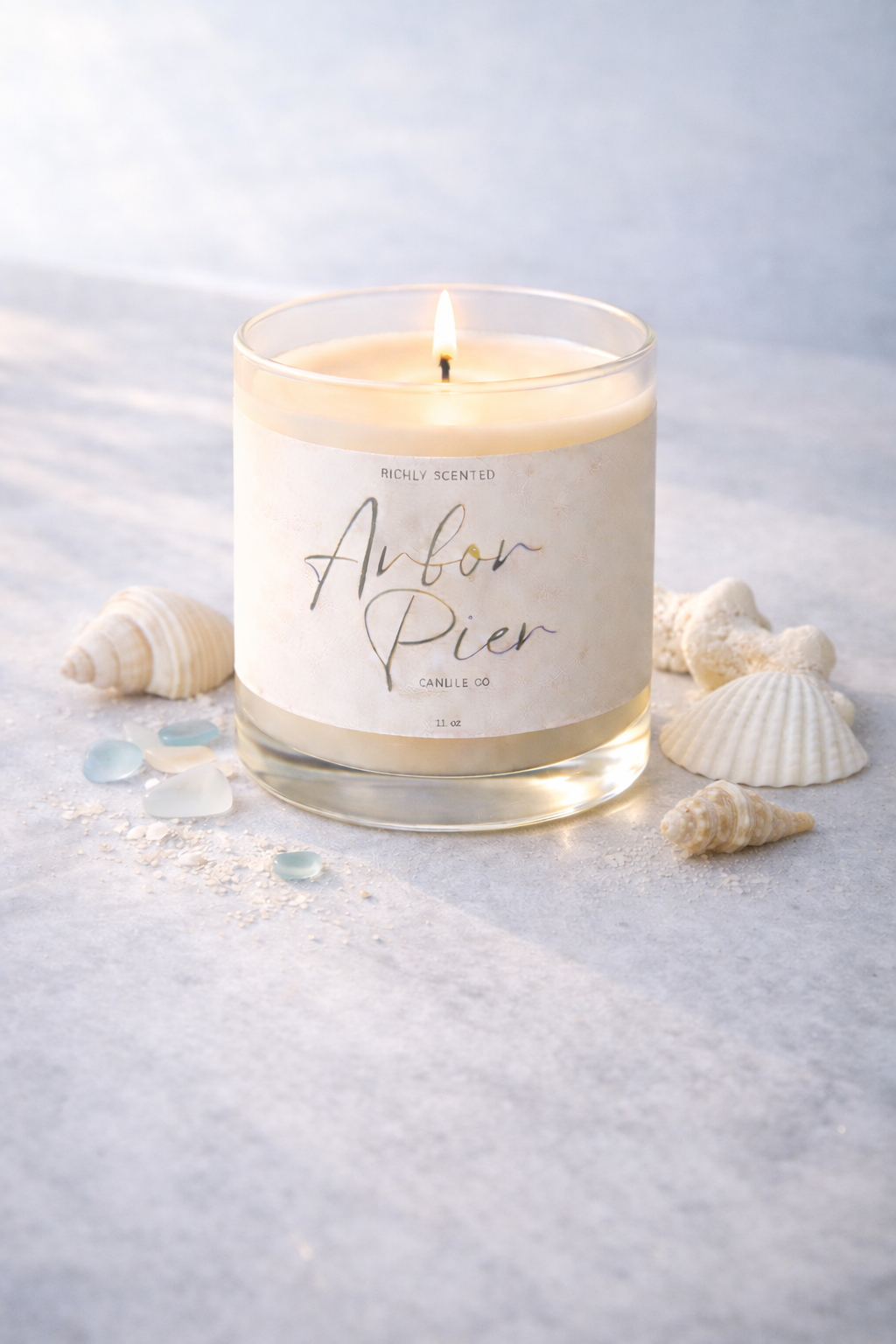 Ocean Water Scented Candles | Pure Mineral Sea Scent | Arbor Pier
