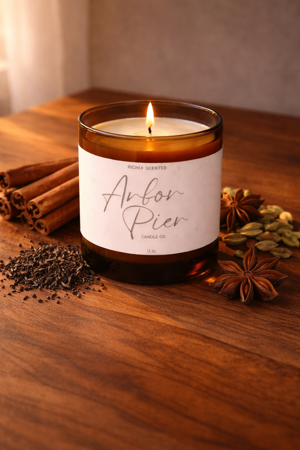 Cinnamon Chai Scented Candles | Warm Spiced Cozy Scent | Arbor Pier