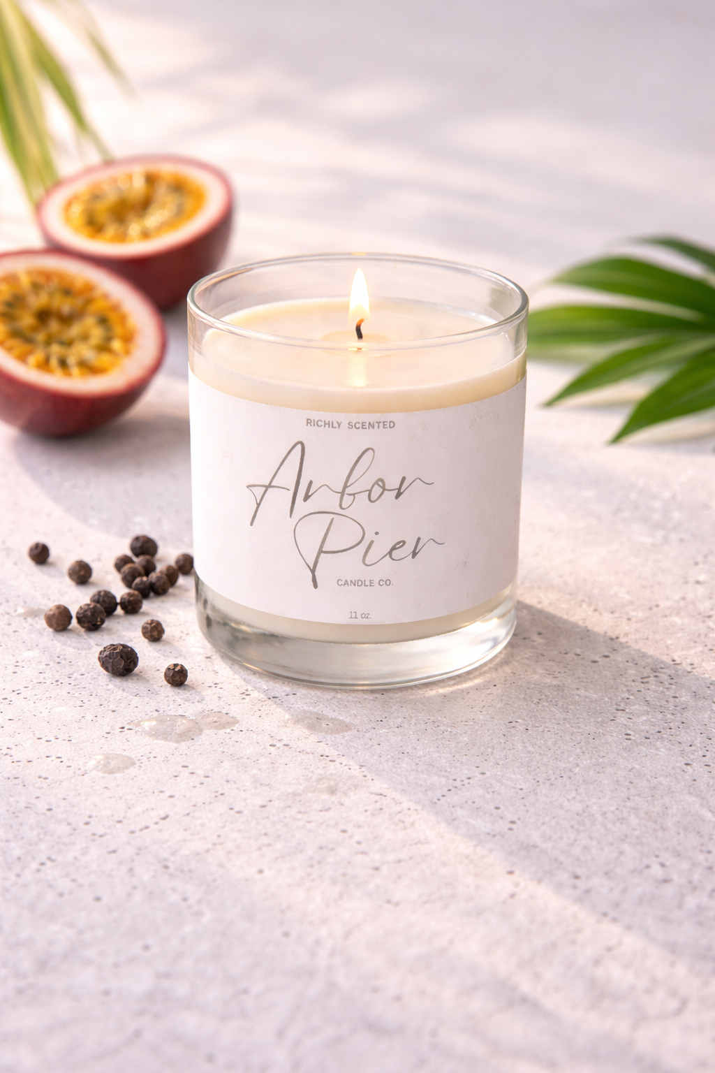 Peppered Passionfruit Scented Candles | Exotic Tropical Spiced Scent | Arbor Pier