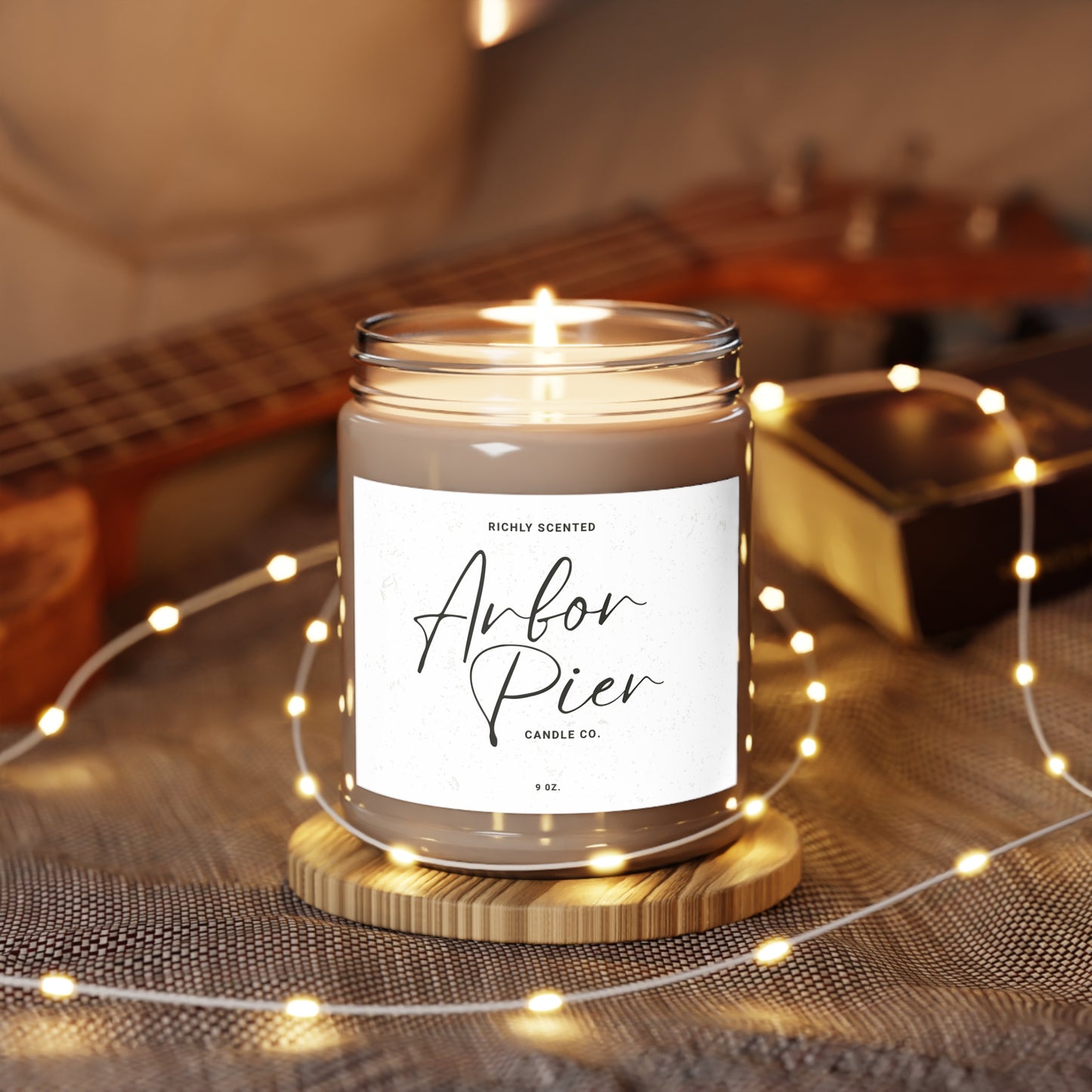 Signature Soy Glass Scented Candle 9oz | Arbor Pier