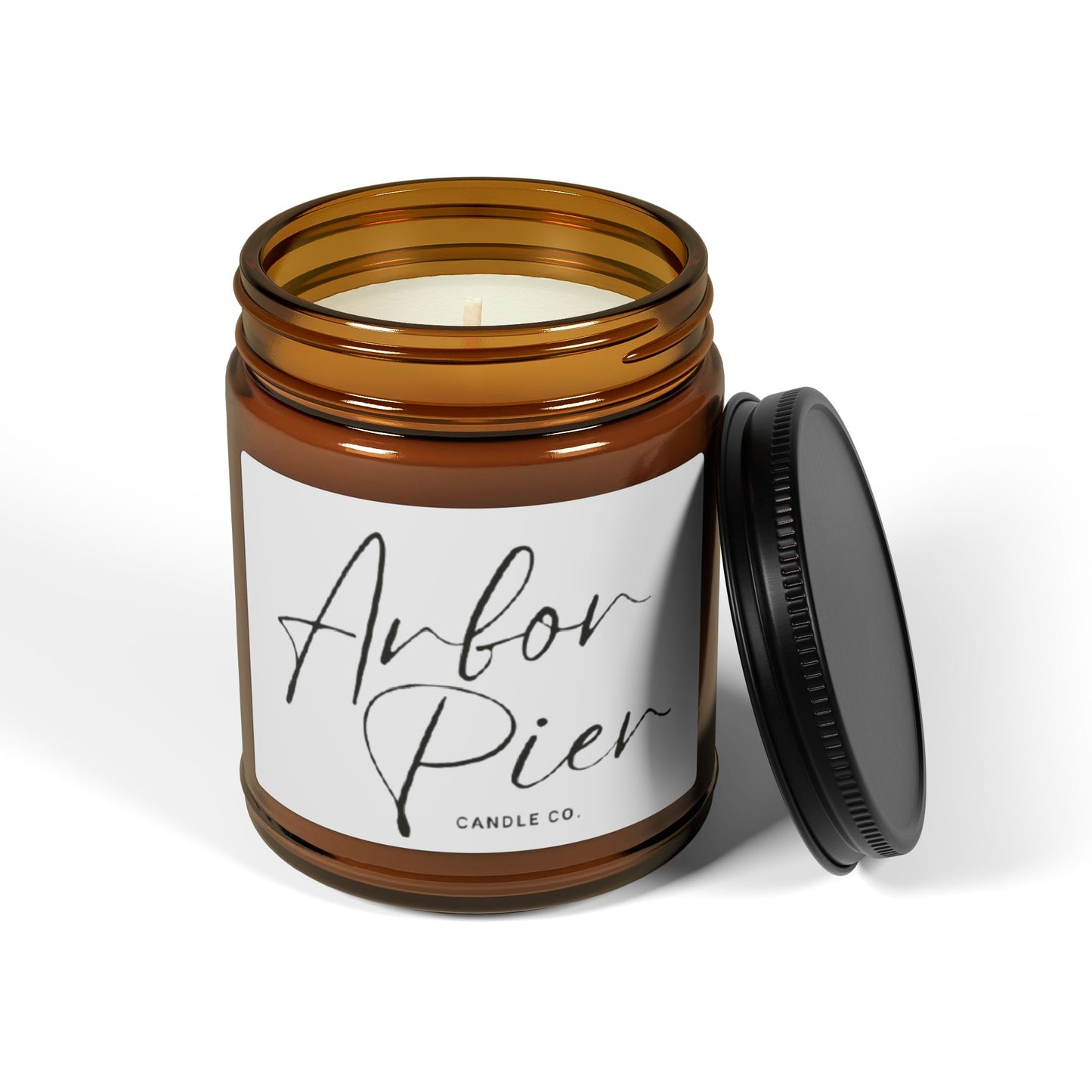 Signature Soy Amber Glass Scented Candle | Arbor Pier