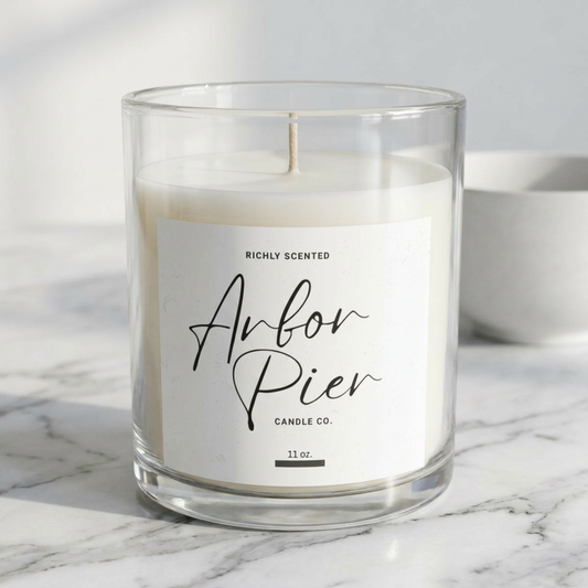 Premium Coconut Soy Glass Scented Candle 11oz | Arbor Pier