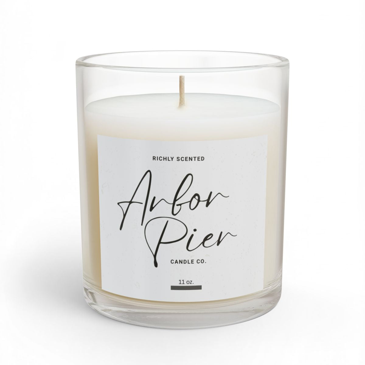Premium Coconut Soy Glass Scented Candle 11oz | Arbor Pier