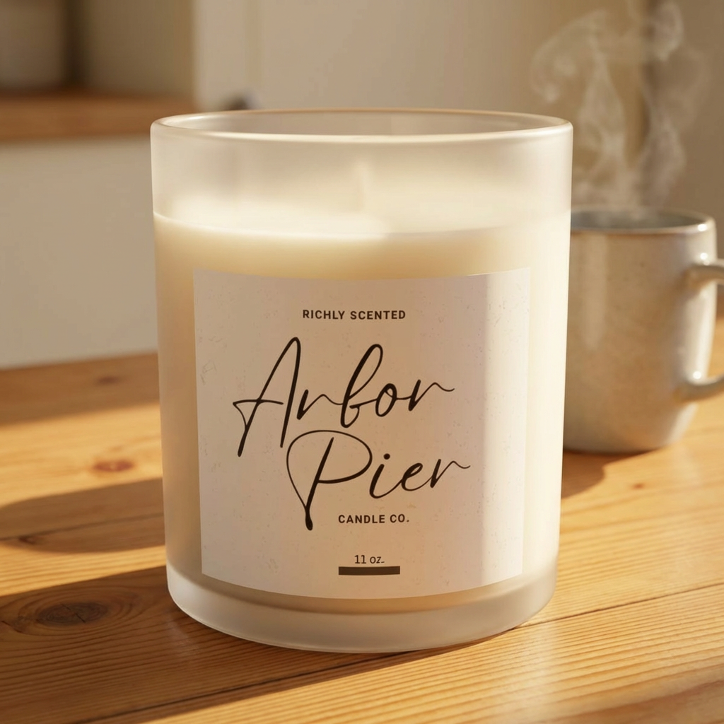 Premium Coconut Soy Glass Scented Candle 11oz | Arbor Pier